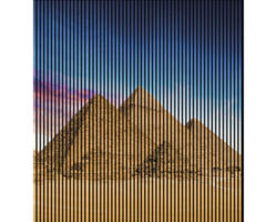 Akustikpaneel digital bedruckt Pyramiden 1 19x2253x2400 mm Set = 2 Einzelpaneele