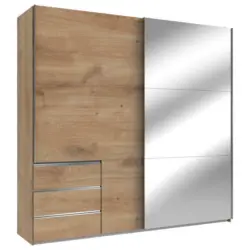 Schwebetürenschrank in Eichefarben