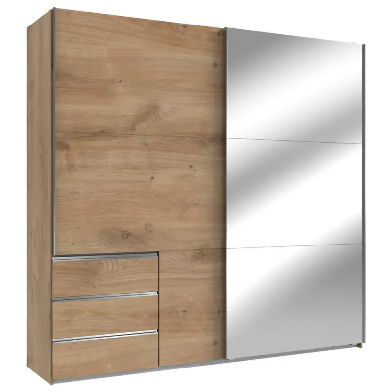 Schwebetürenschrank in Eichefarben