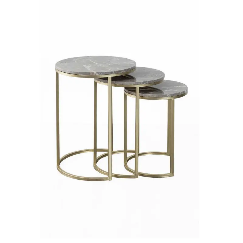 Satztisch in Metall, Stein