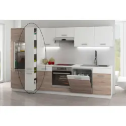 Apothekerschrank 30/200/55 cm in Weiß