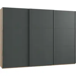 Schwebet&uuml;renschrank in Graphitfarben, Eichefarben