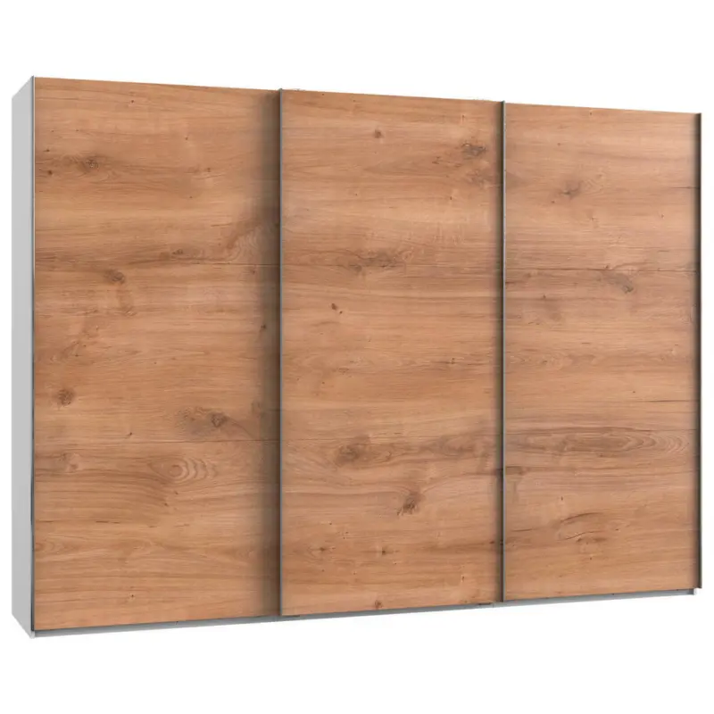 Schwebet&uuml;renschrank in Wei&szlig;, Eichefarben