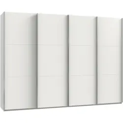 Schwebetürenschrank in Weiß