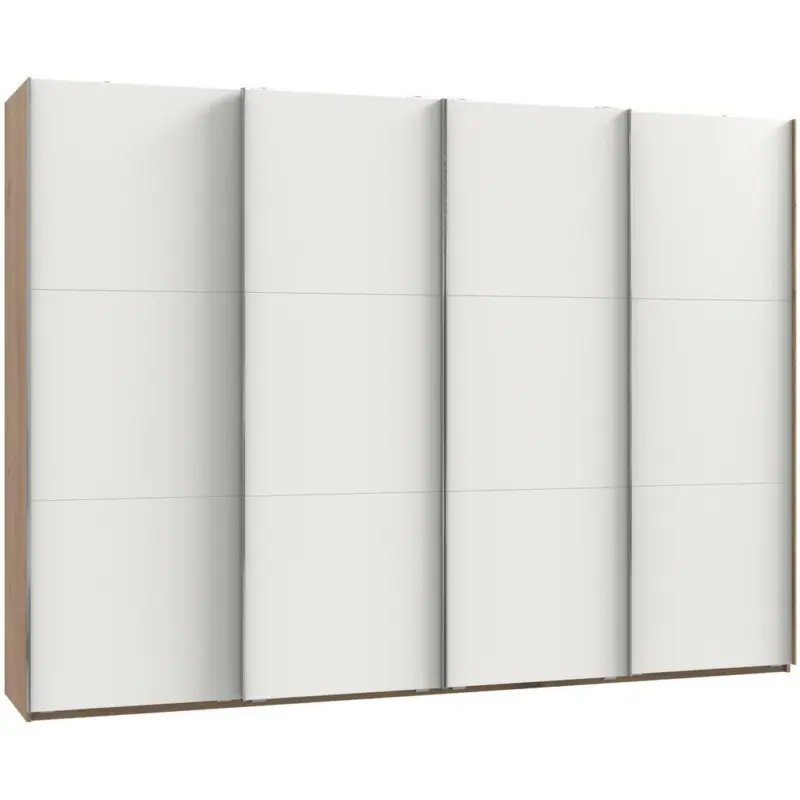 Schwebet&uuml;renschrank in Wei&szlig;, Eichefarben