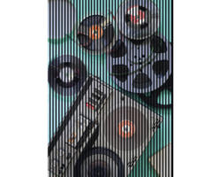 Akustikpaneel digital bedruckt Tape 2 19x1693x2400 mm Set = 3 Einzelpaneele