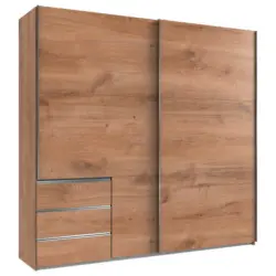 Schwebetürenschrank in Eichefarben