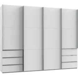 Schwebetürenschrank in Weiß
