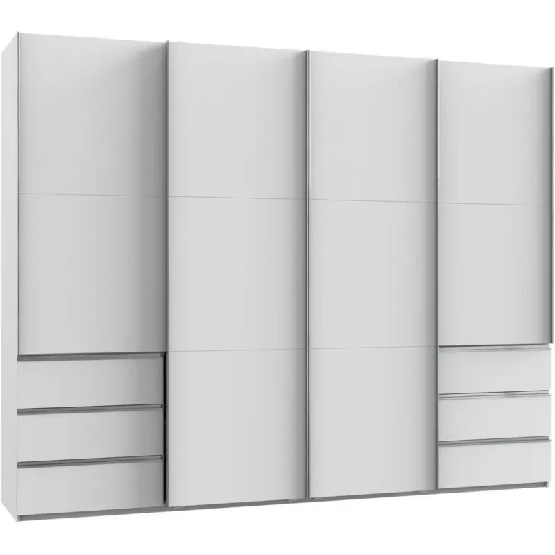 Schwebetürenschrank in Weiß