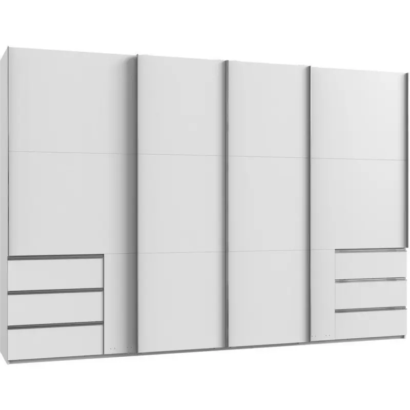 Schwebetürenschrank in Weiß