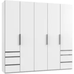 Drehtürenschrank in Weiß