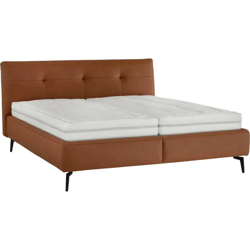 Polsterbett 180/200 cm in Braun, Cognac