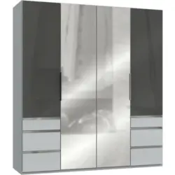 Dreht&uuml;renschrank in Grau, Hellgrau