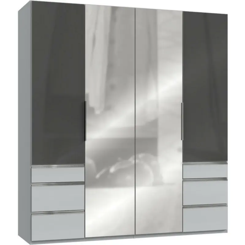 Dreht&uuml;renschrank in Grau, Hellgrau