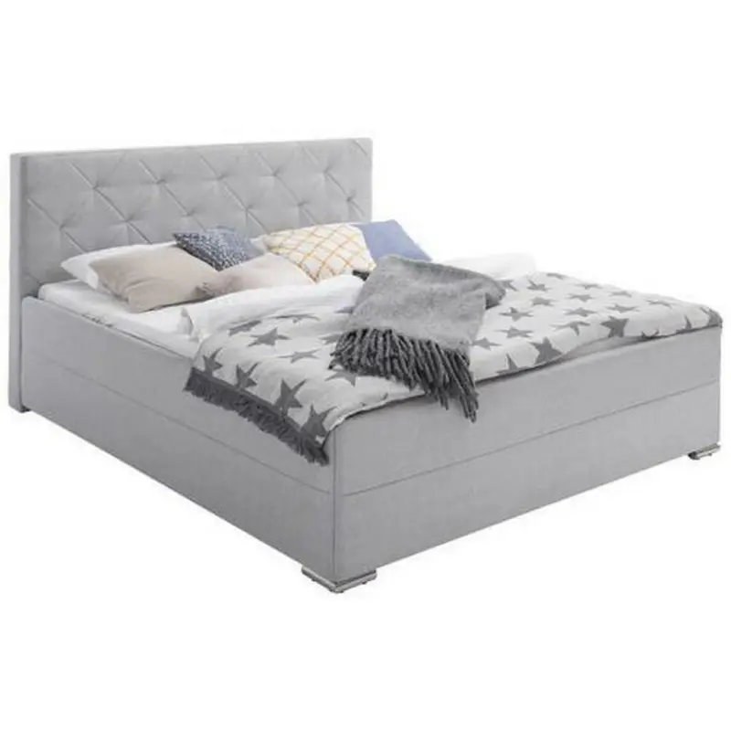 Polsterbett 180/200 cm in Hellgrau