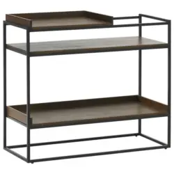 Konsolentisch in Metall, Holzwerkstoff 90/38/79 cm