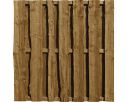 Holzzaun Bohlenzaun fein gesägt 180x180 cm braun