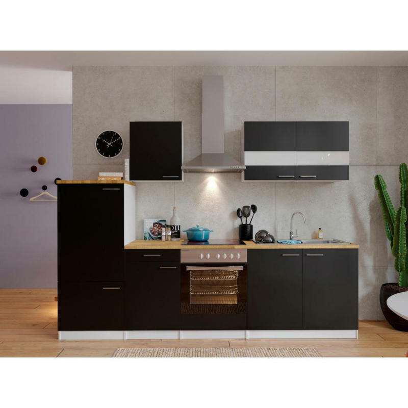 Küchenleerblock 270 cm in Schwarz
