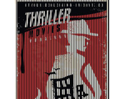 Akustikpaneel digital bedruckt Thriller 1 19x2253x2400 mm Set = 4 Einzelpaneele