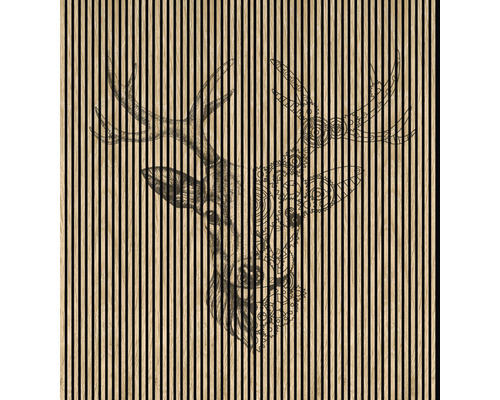Akustikpaneel digital bedruckt Deer 1 19x2253x2400 mm Set = 4 Einzelpaneele