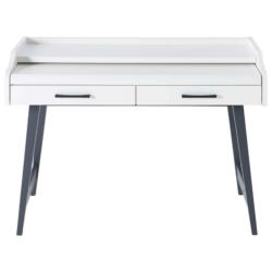 Schreibtisch 120/50/84 cm in Grau, Weiß