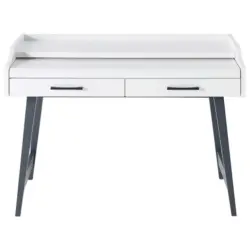 Schreibtisch 120/50/84 cm in Grau, Weiß