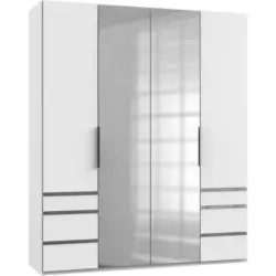 Drehtürenschrank in Weiß