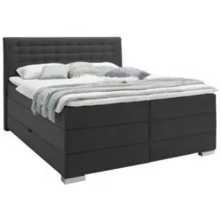 Boxspringbett 180/200 cm in Anthrazit