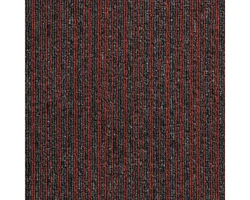 Teppichfliese Astra Str 420 grau-rot 50x50 cm
