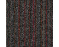 Teppichfliese Astra Str 520 grau-rot 50x50 cm