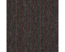 Teppichfliese Astra Str 520 grau-rot 50x50 cm