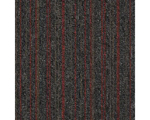 Teppichfliese Astra Str 520 grau-rot 50x50 cm