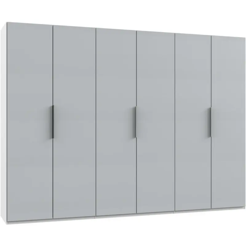 Dreht&uuml;renschrank in Wei&szlig;, Hellgrau