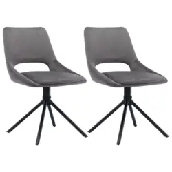 Stuhl-Set 2 Stück in Stahl Kord