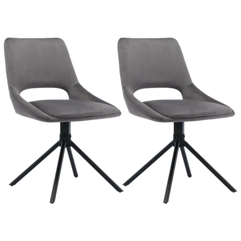 Stuhl-Set 2 Stück in Stahl Kord