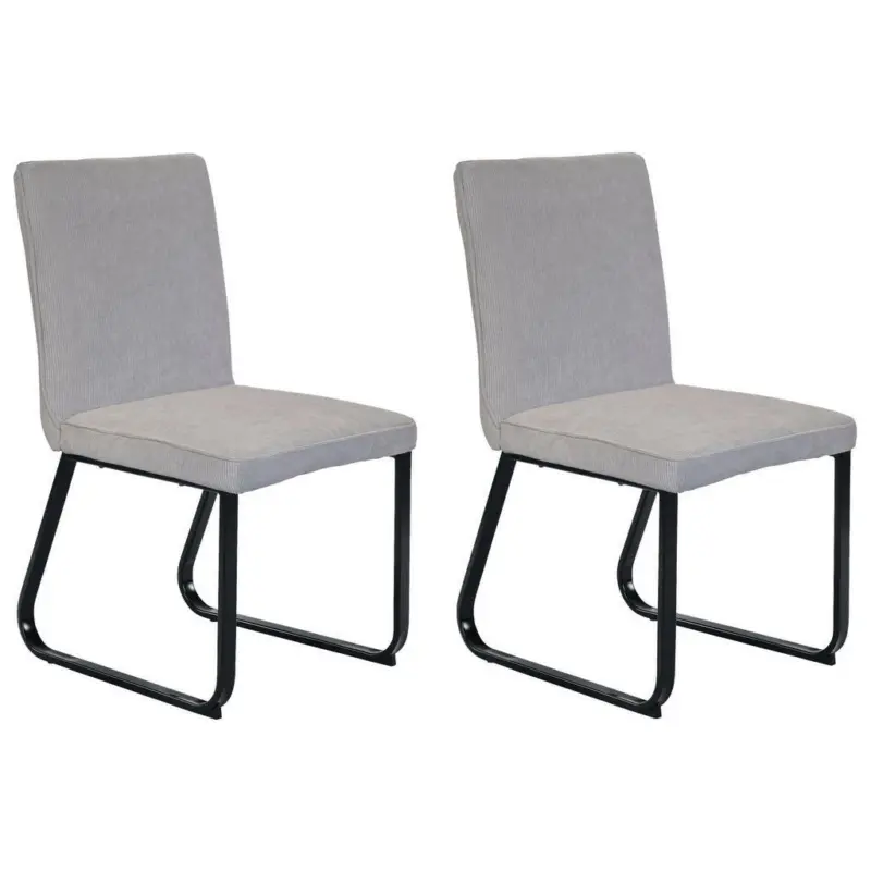 Stuhl-Set 2 Stück in Stahl Kord