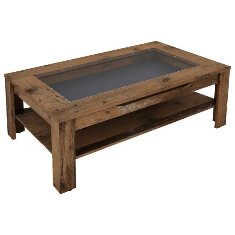 Couchtisch in Glas, Holzwerkstoff 110/43/67 cm