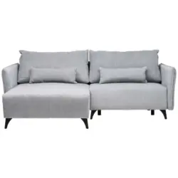 Ecksofa in Kord Grau