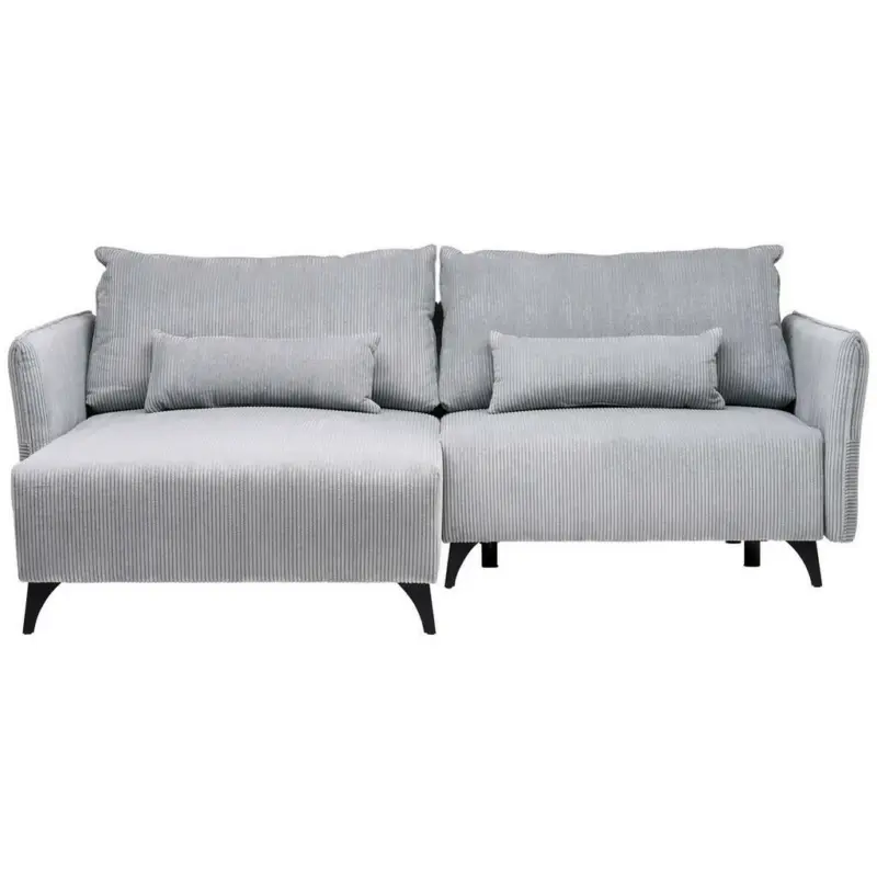 Ecksofa in Kord Grau