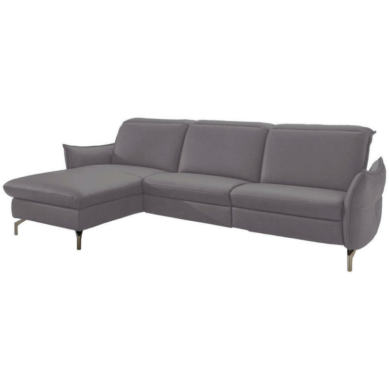 Ecksofa in Lederlook (vegan) Grau