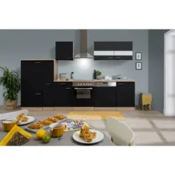 K&uuml;chenleerblock 310 cm in Schwarz