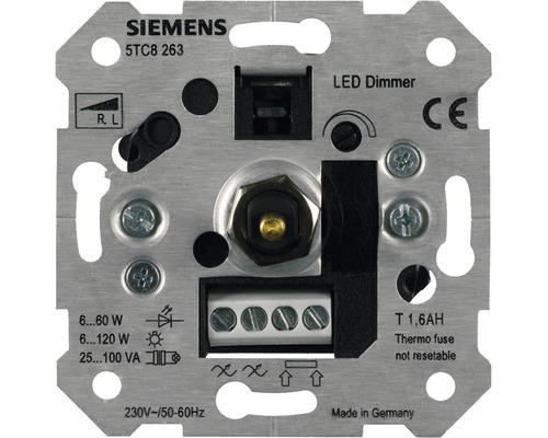 LED Dimmer Siemens unterputz schwarz/alu (5TC8263)