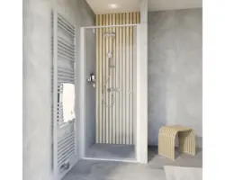 Drehtür für Nische Schulte 900x2000 mm Reversibel Echtglas Klar hell aluminium