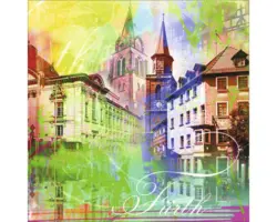 Glasbild Fürth VIII 50x50 cm
