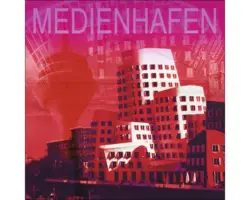 Glasbild Düsseldorf IV 50x50 cm