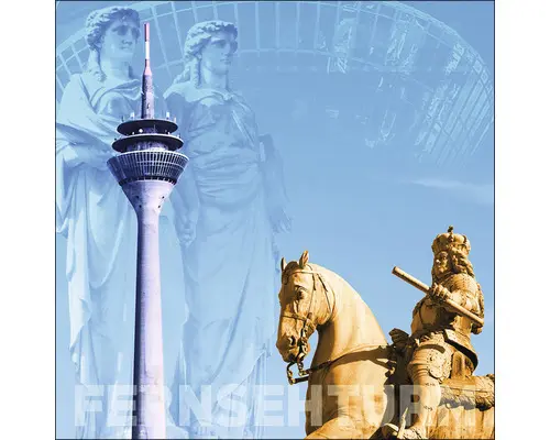 Glasbild Düsseldorf IX 20x20 cm