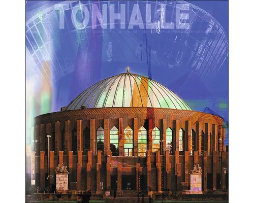 Glasbild Düsseldorf II 20x20 cm