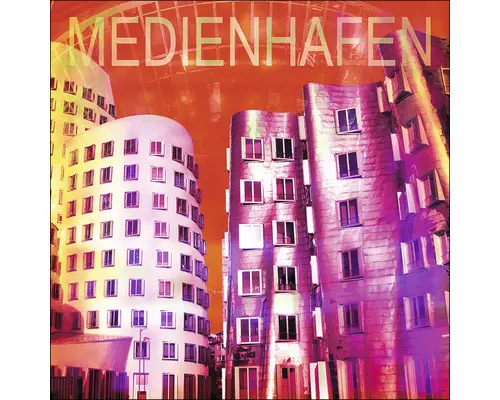 Glasbild Düsseldorf V 50x50 cm