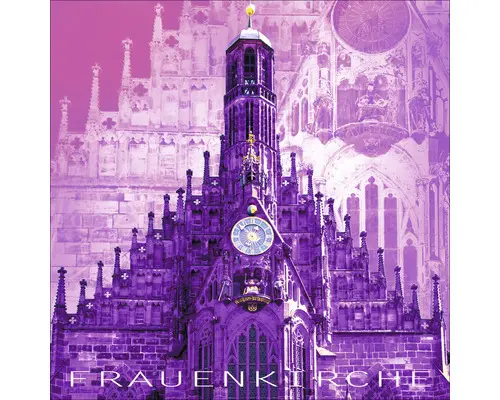 Glasbild Nürnberg II 30x30 cm