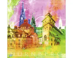 Glasbild Nürnberg IX 20x20 cm